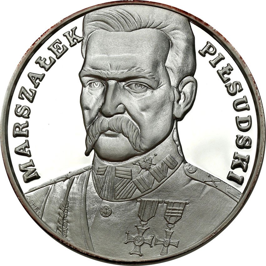 III RP. Polska 200.000 złotych 1990 J. Piłsudski Duży Tryptyk
